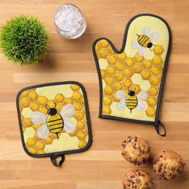Set De Manoplas Honey Comb 3D Whimsey (De arriba hacia abajo)