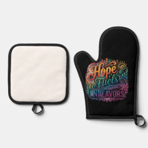 Set De Manoplas Hope Fuels Endeavors – Tipografía Inspiradora Te
