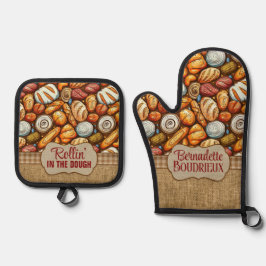 Set De Manoplas Hornear Pan
