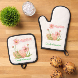 Set De Manoplas Huevo de Pascua personalizado con acuarela