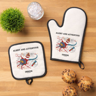 Set De Manoplas Humor de sinapsis neuronal alerta y atenta dentro