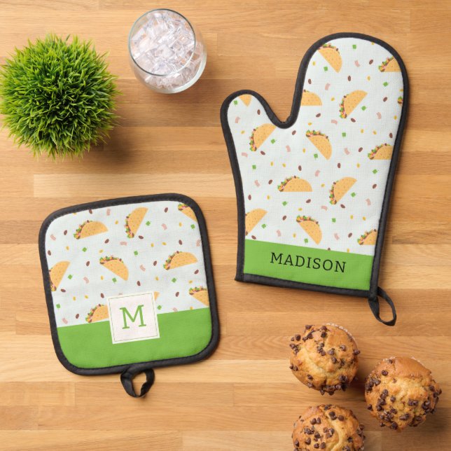 Set De Manoplas Hundimiento Del Patrón De Tacos (De arriba hacia abajo)