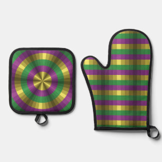 Set De Manoplas Ilusión de Mardi Gras