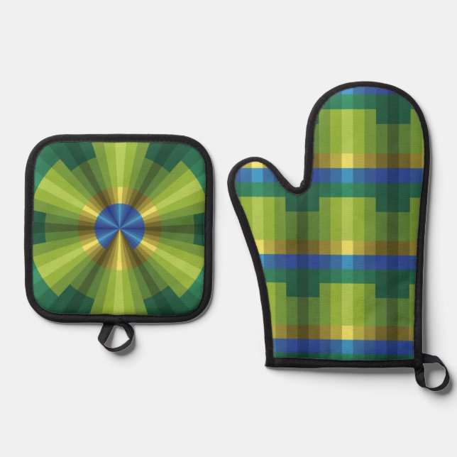 Set De Manoplas Ilusión del Pavo Real (Anverso)