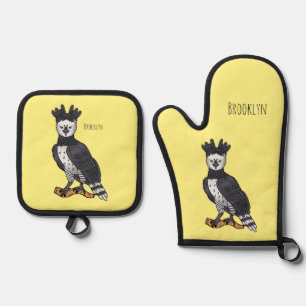 Set De Manoplas Ilustracion de Harpy Eagle personalizado