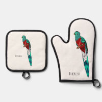 Ilustracion de personalizado de aves quetzales res
