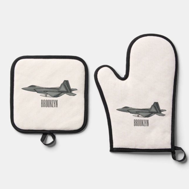 Set De Manoplas Ilustracion de personalizado de aviones de combate (Anverso)