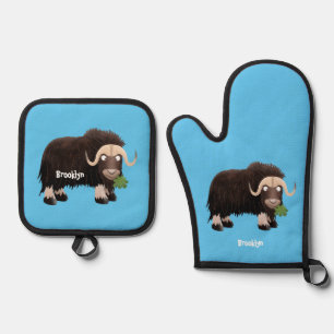 Set De Manoplas Ilustracion de personalizado de buey hongo