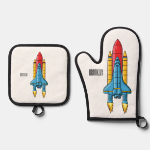 Set De Manoplas Ilustracion de personalizado de buques de cohetes