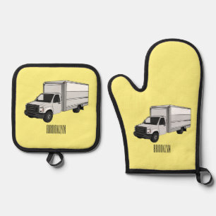 Set De Manoplas Ilustracion de personalizado de camiones de cajas