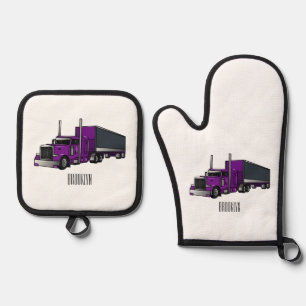 Set De Manoplas Ilustracion de personalizado de camiones semirremo