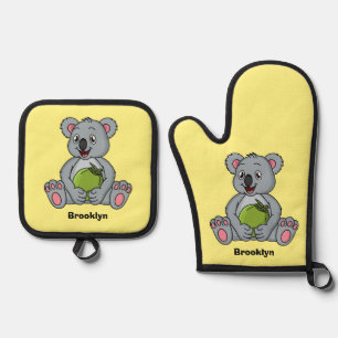 Set De Manoplas Ilustracion de personalizado de coco y koala cuta