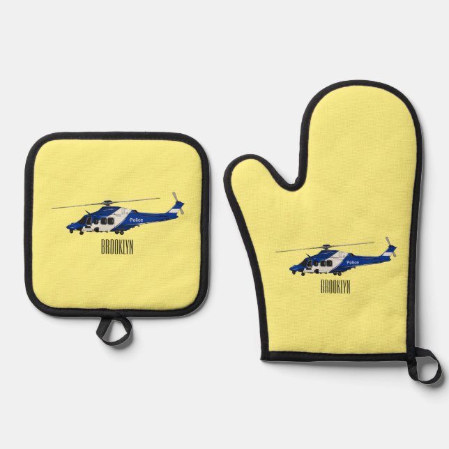 Set De Manoplas Ilustracion de personalizado de helicópteros de la (Anverso)
