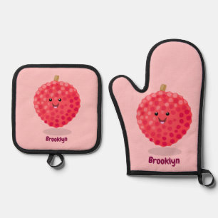 Set De Manoplas Ilustracion de personalizado de linché rosado