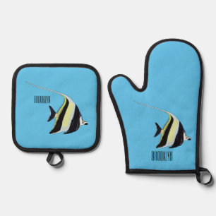 Set De Manoplas Ilustracion de personalizado de peces moro