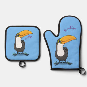 Set De Manoplas Ilustracion de personalizado toscano feliz