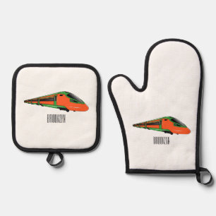 Set De Manoplas Ilustracion del personalizado del tren de bala
