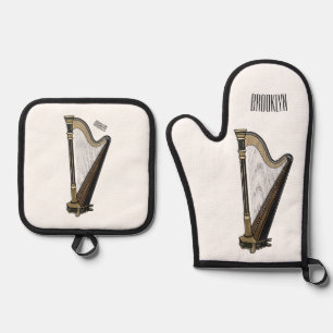 Set De Manoplas Ilustracion Harp personalizado