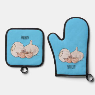 Set De Manoplas Ilustracion personalizado de ajo
