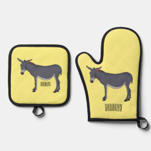 Set De Manoplas Ilustracion personalizado de burro