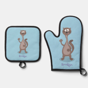 Set De Manoplas Ilustracion personalizado de comadreja divertida