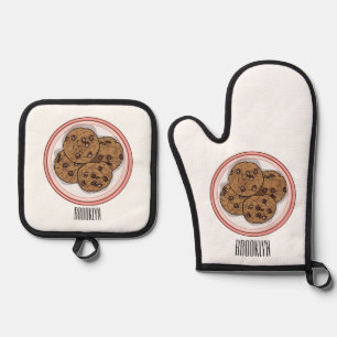 Set De Manoplas Ilustracion personalizado de galletas de chocolate