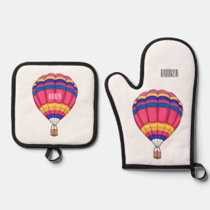Set De Manoplas Ilustracion personalizado de globo aerostático