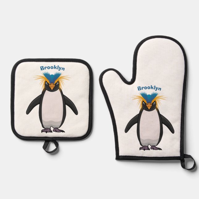 Set De Manoplas Ilustracion personalizado de los macarrones de pin (Anverso)