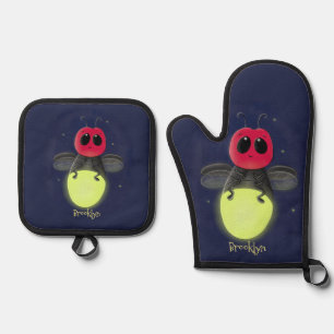 Set De Manoplas Ilustracion personalizado de luciérnaga de bichos
