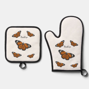 Set De Manoplas Ilustracion personalizado de mariposa monarca