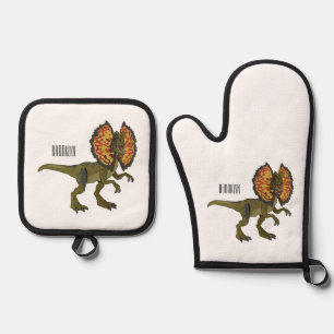 Set De Manoplas Ilustracion personalizado Dilophosaurus