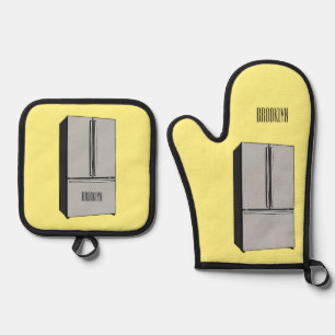 Set De Manoplas Ilustracion personalizado frigorífico de puerta fr