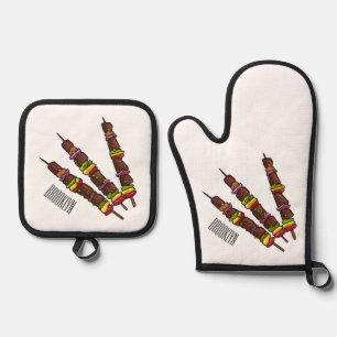 Set De Manoplas Ilustracion personalizado kebab o kabob