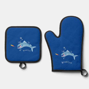 Set De Manoplas Ilustracion personalizado pescador hambriento de b