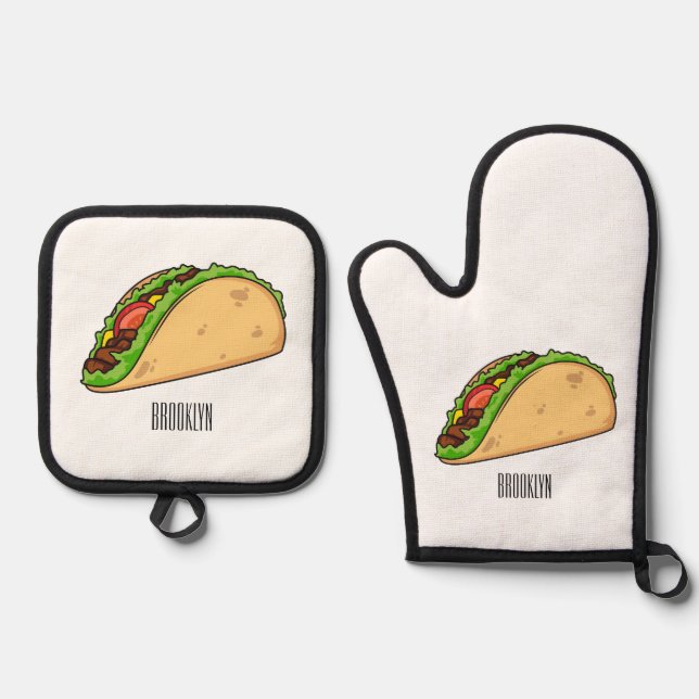 Set De Manoplas Ilustracion personalizado Taco (Anverso)