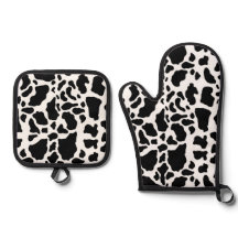 Impresión de vaca en blanco y negro