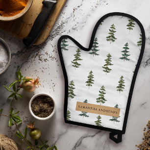 Set De Manoplas Invierno de moda   Patrón de árbol de Navidad