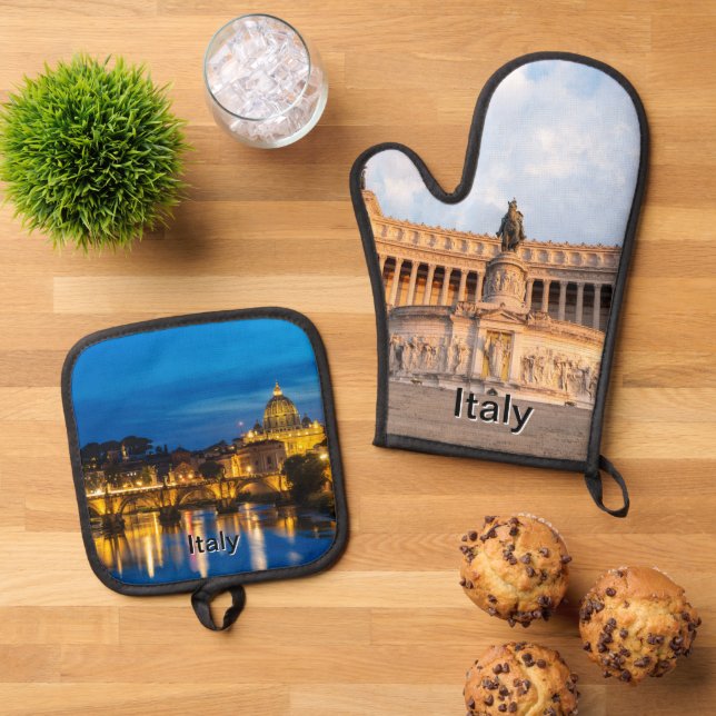 Set De Manoplas Italy kitchen accessories (De arriba hacia abajo)
