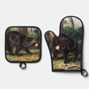 Set De Manoplas J.W. Audubon - Oso Negro Ursus Americanus