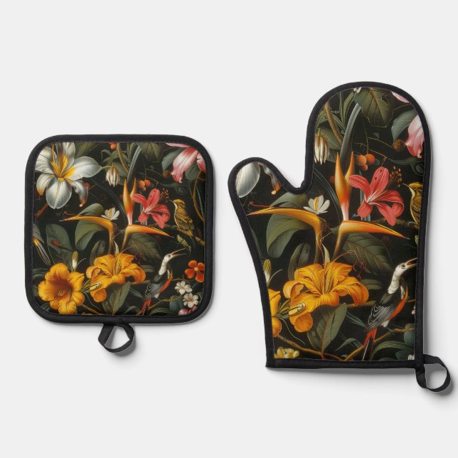 Set De Manoplas jardín tropical (Anverso)