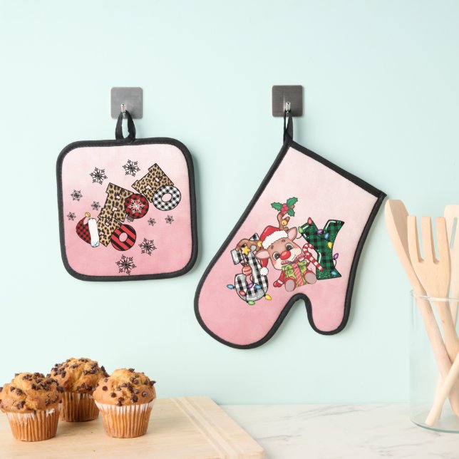 Set De Manoplas JOY y HO HO HO (Insitu (colgante))