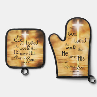 Set De Manoplas Juan 3:16 Dios amó el Verso de la Biblia Mundial