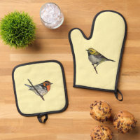 Juego de anillos de pósters de oven amarillo