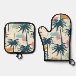 Set De Manoplas Juego de cocina de hojas de palma