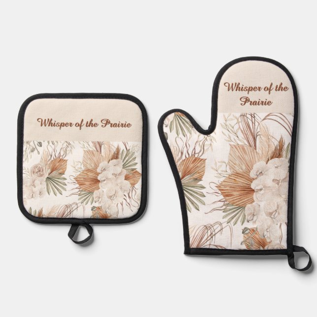 Set De Manoplas Juego de cocina Prairie con toque suave  (Anverso)