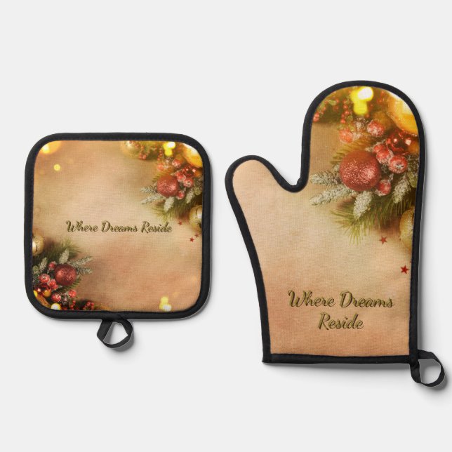 Set De Manoplas Juego de cocina Where Dreams Reside | Celestial  (Anverso)
