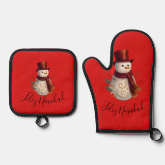 Set De Manoplas Juego de guantes de horno y agarradores - Feliz Na