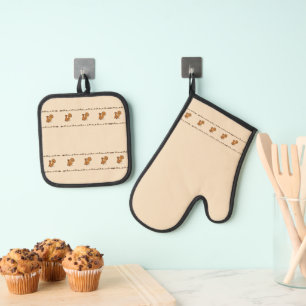 Set De Manoplas Juego de manopla y agarrador de horno con ardilla,