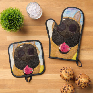 Set De Manoplas Juego de manopla y agarrador de olla con nariz de 