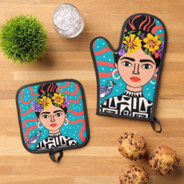 Set De Manoplas Juego de manopla y salvamanteles inspirado en Frid